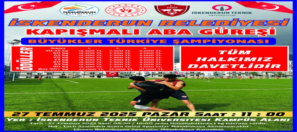 ABA GÜREŞİ BÜYÜKLER TÜRKİYE ŞAMPİYONASI İSKENDERUNDA