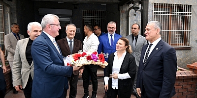 BAŞKAN İBRAHİM GÜL, İSKENDERUN KAYMAKAMI MUHAMMET ÖNDER’İ AĞIRLADI
