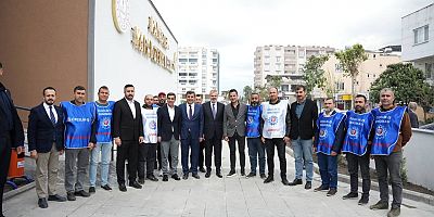 BAŞKAN ÖNTÜRK, GREVDEKİ İŞÇİLERE DESTEK VERDİ